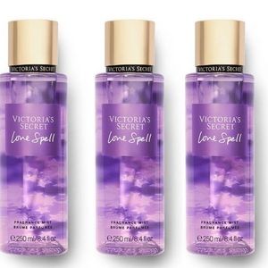 Victoria’s Secret Love Spell Perfume Body Mist Spray Lot of 3 NEW